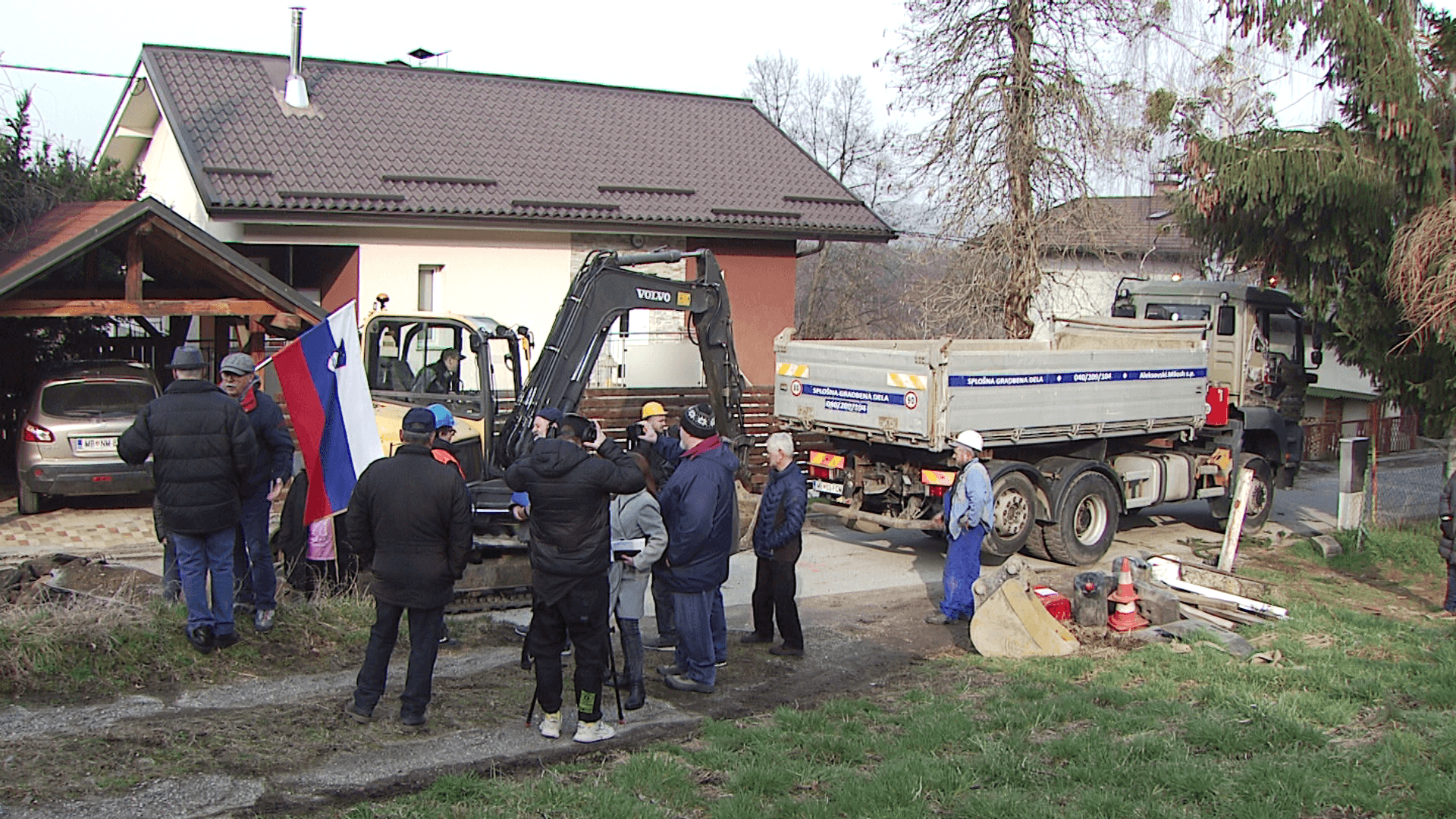 Protestni shod krajanov Trčove, zaradi projekta gradnje kanalizacije
