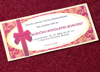 Vabilo pihalnega orkestra na brezplačen božičen koncert